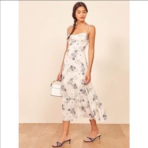 Reformation 0 Emmie Delilah Floral Midi Dress flaw NWT
